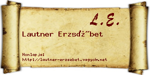 Lautner Erzsébet névjegykártya